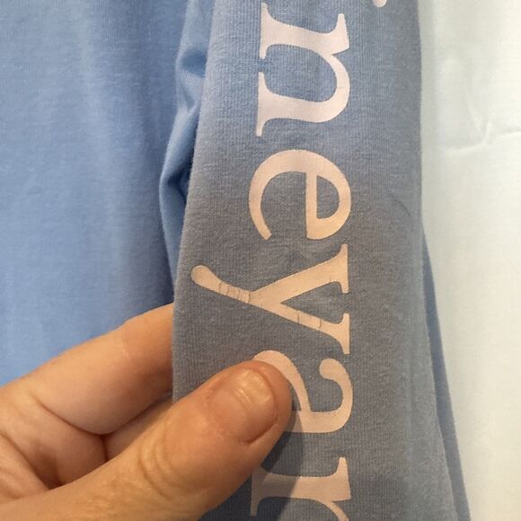 Vineyard Vines Edgartown Lightweight Hoodie Women's Small Light Blue Whale - Picture 4 of 9